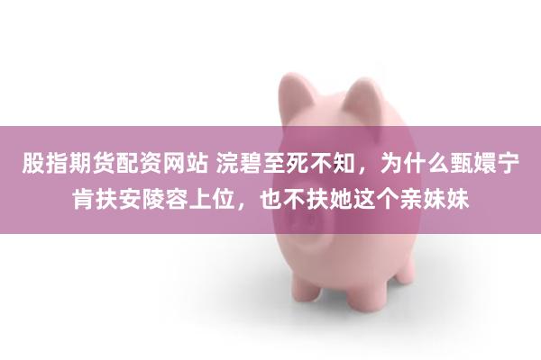 股指期货配资网站 浣碧至死不知，为什么甄嬛宁肯扶安陵容上位，也不扶她这个亲妹妹